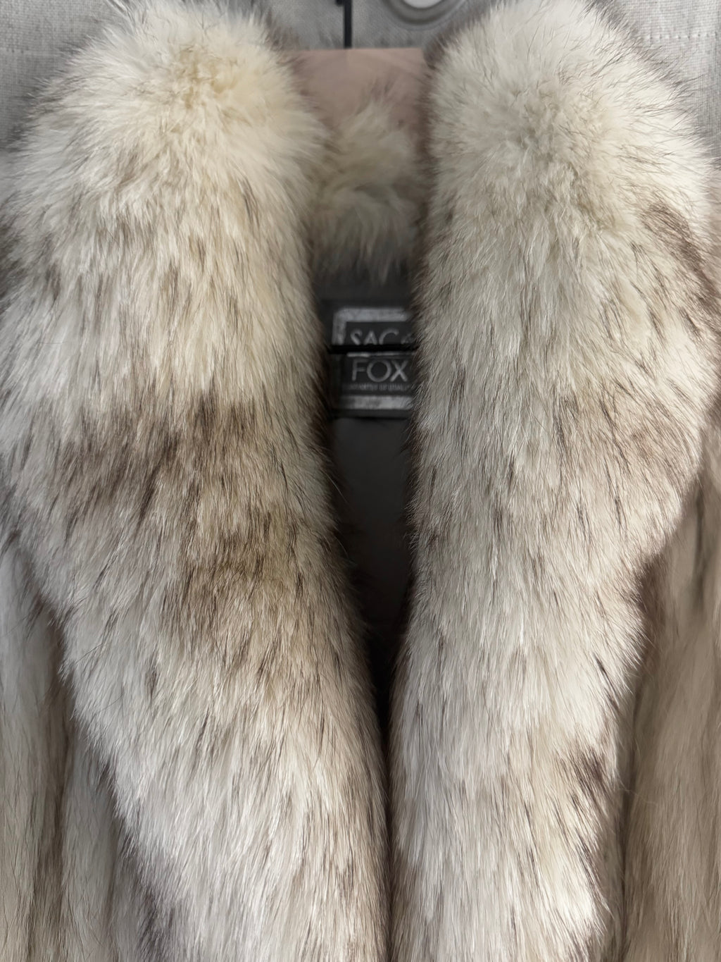 Genuine Saga Fox Blue Fox Fur Coat