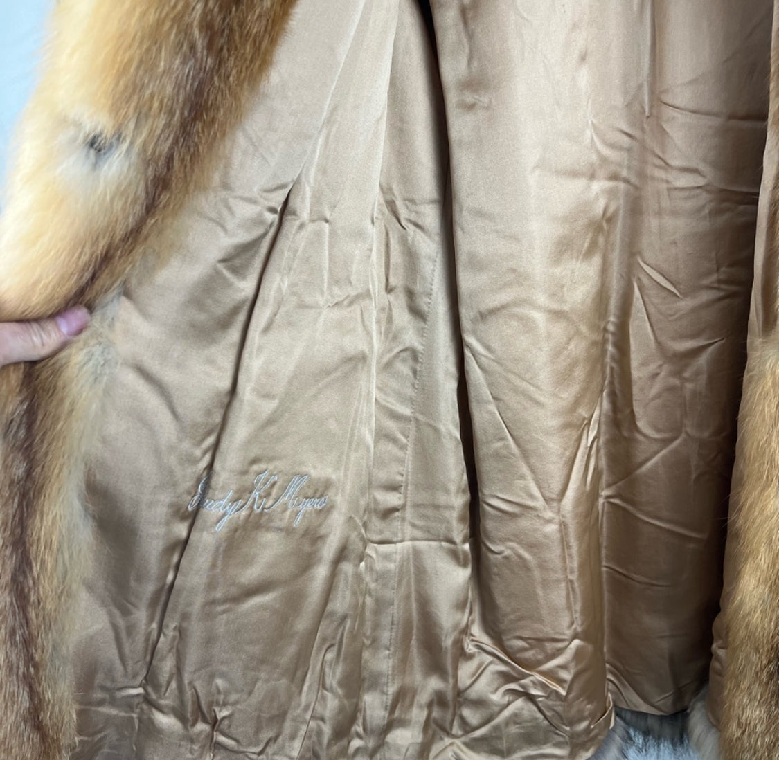 Luxurious Genuine Vintage Red Fox Fur Coat