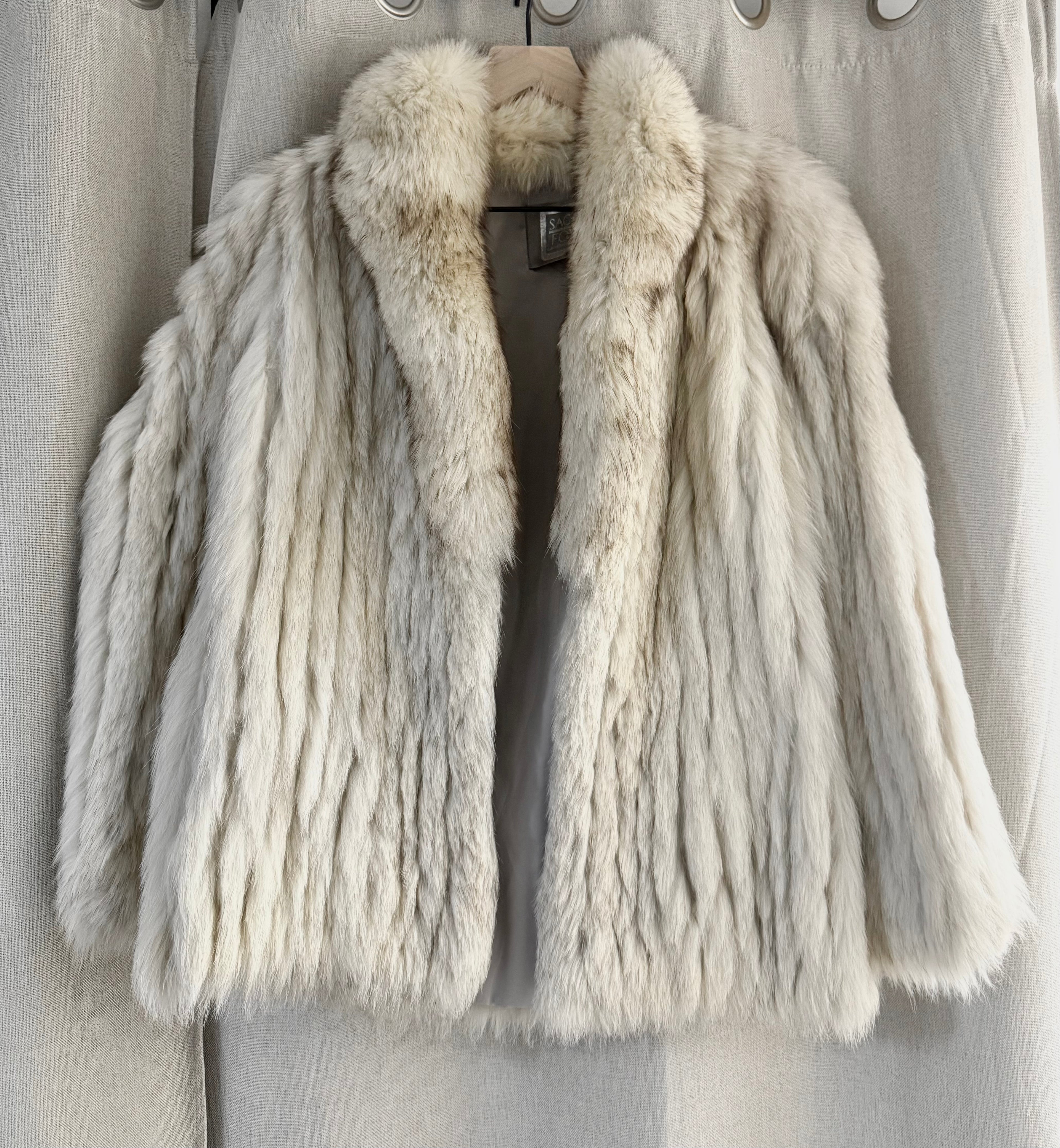 Genuine Saga Fox Blue Fox Fur Coat