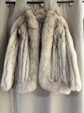 Luxurious Genuine Saga Blue Fox Fur Coat