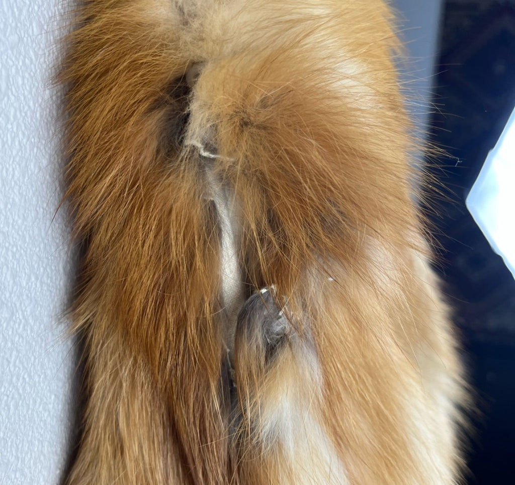 Luxurious Genuine Vintage Red Fox Fur Coat