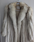 Elegant Luxurious Genuine Vintage Blue Fox
Fur Coat