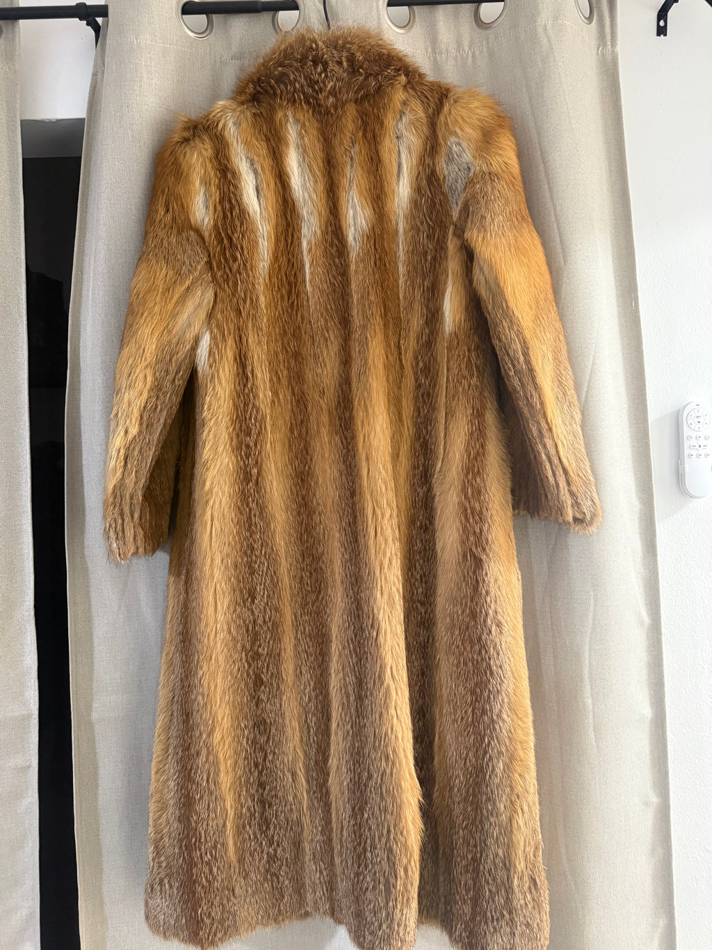 Genuine Vintage Red Fox Fur Full Length Coat