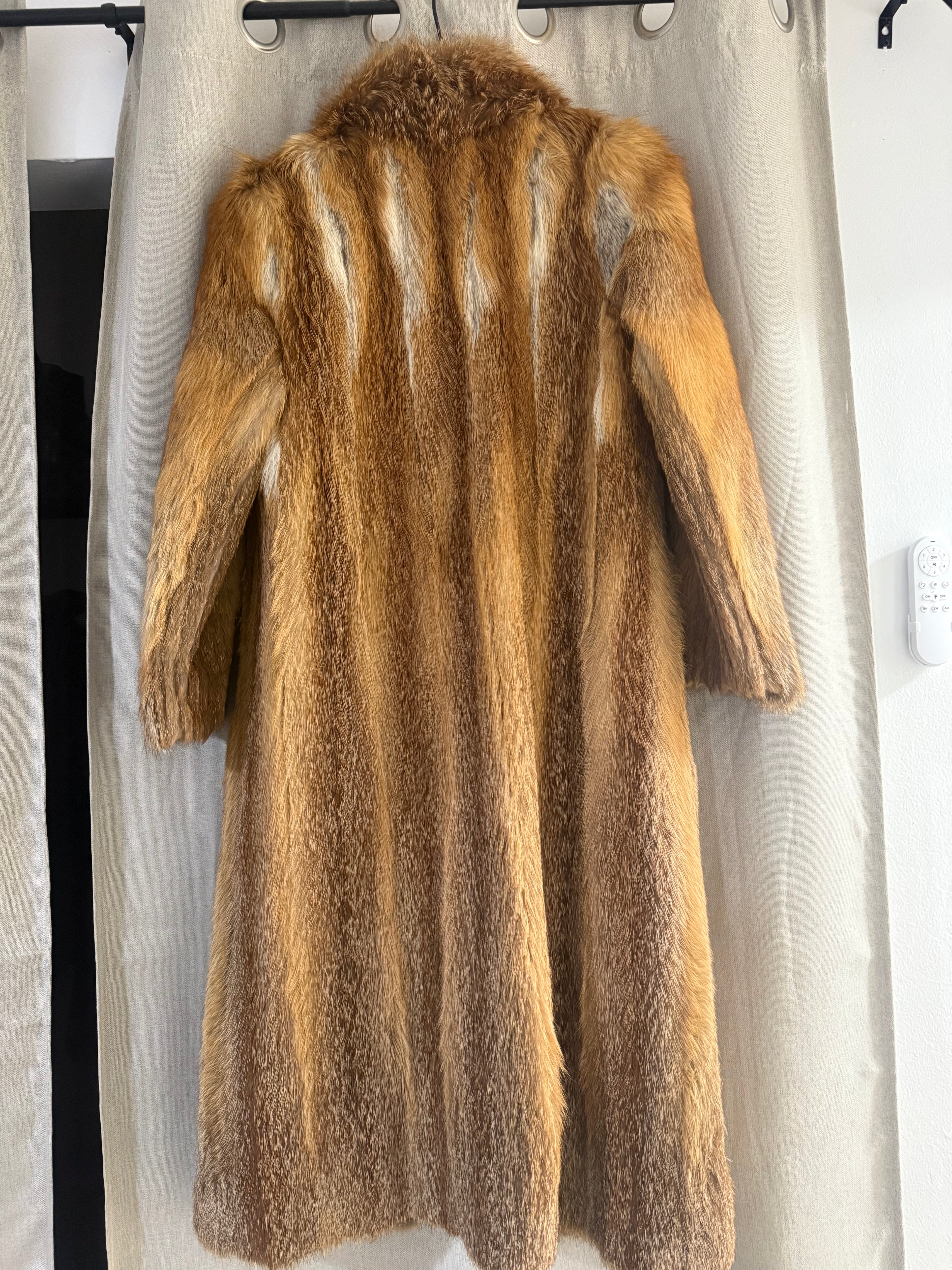 Genuine Vintage Red Fox Fur Full Length Coat
