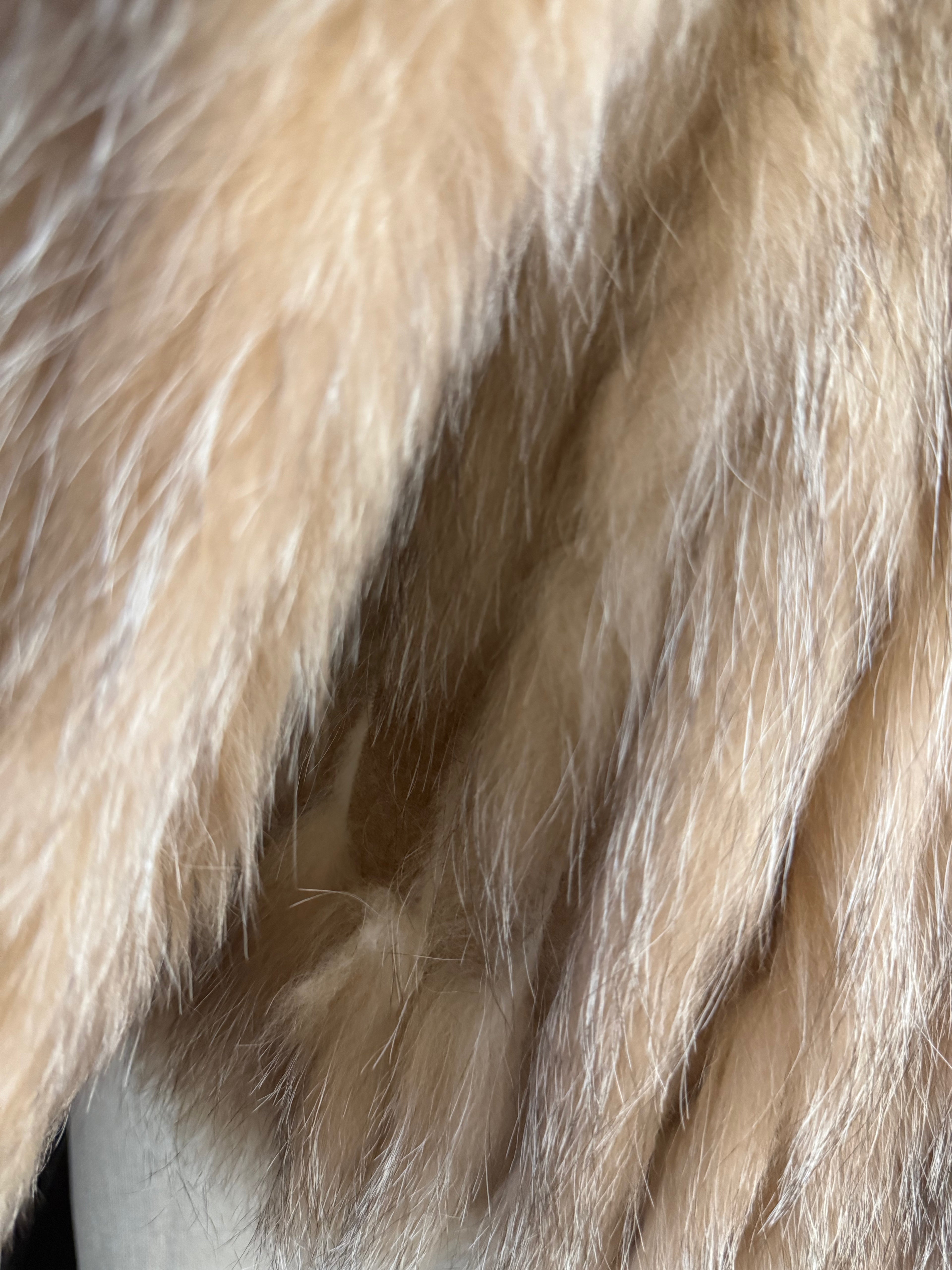 Luxurious Genuine Crystal Fox Fur Coat