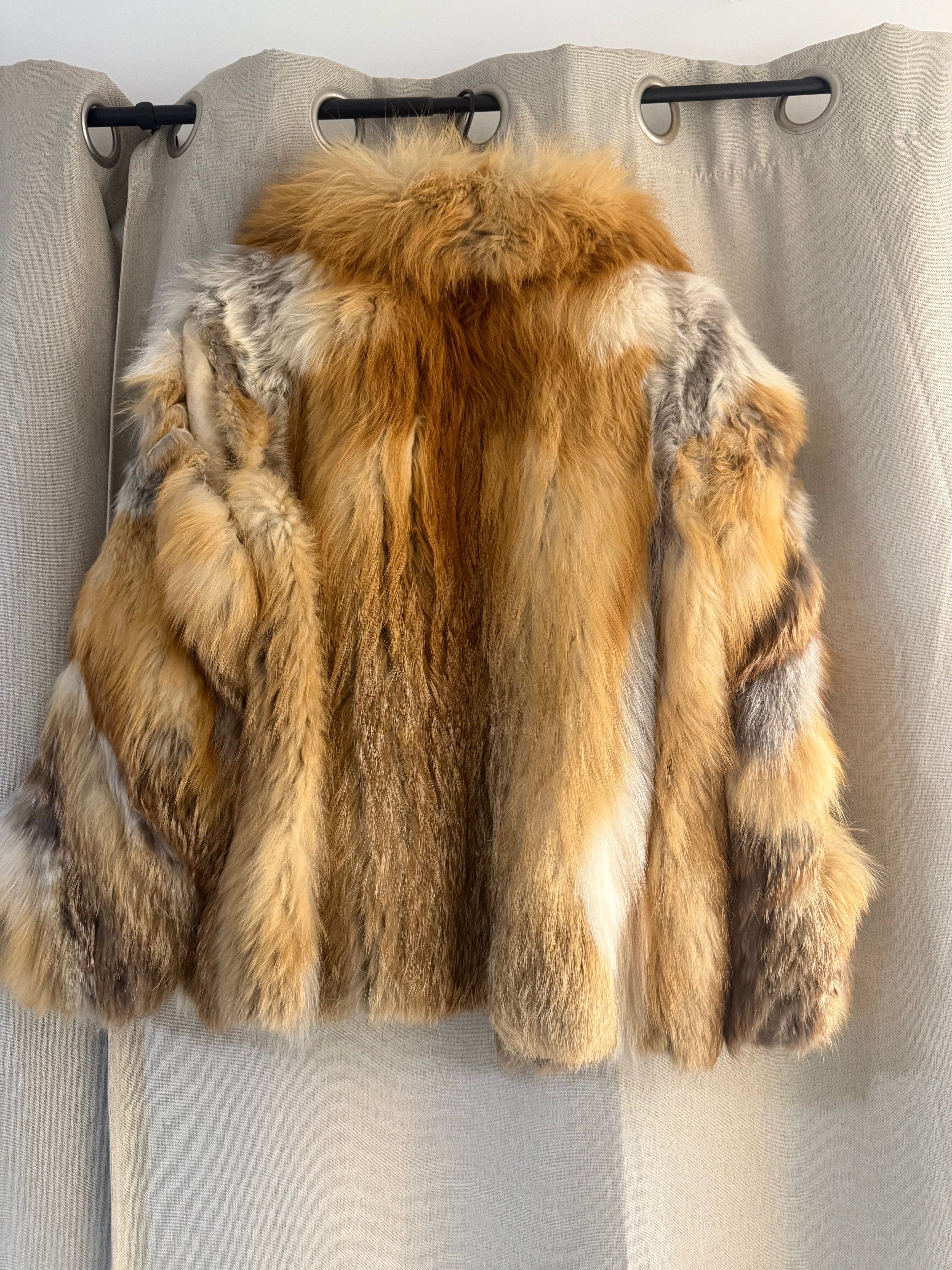 Luxurious Genuine Red Fox Fur Coat